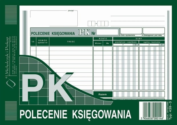 Polecenie kięgowania A5  (439-3) offset